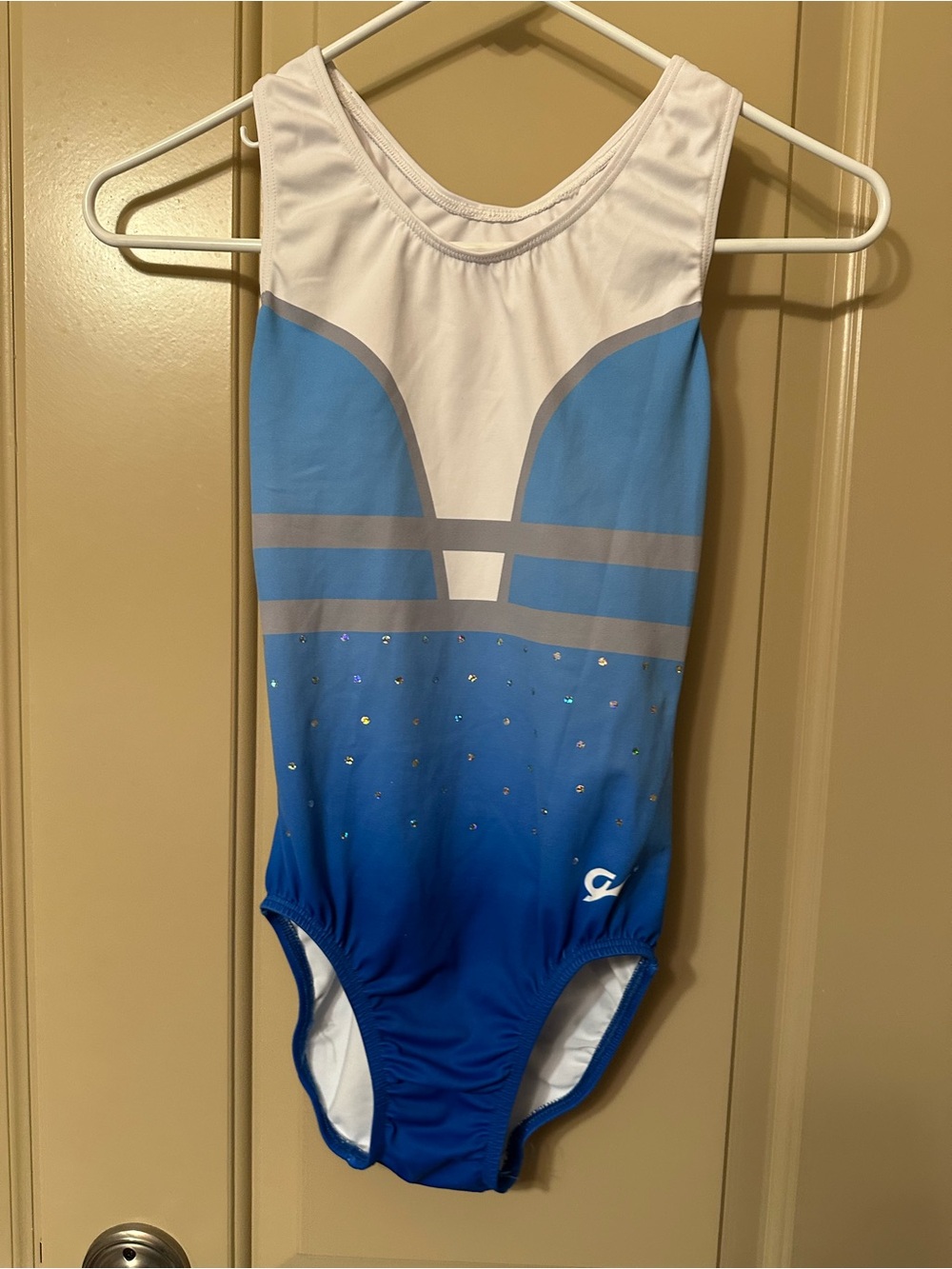 Girls Blue Gradient Gymnastics Leotard